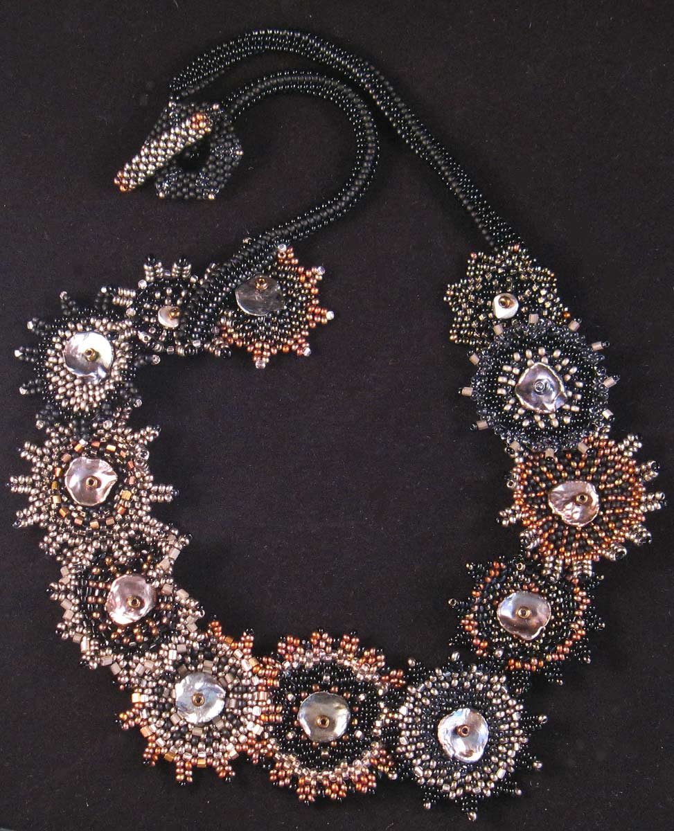 Metallic Shades Fiori necklace - Julie Powell Design