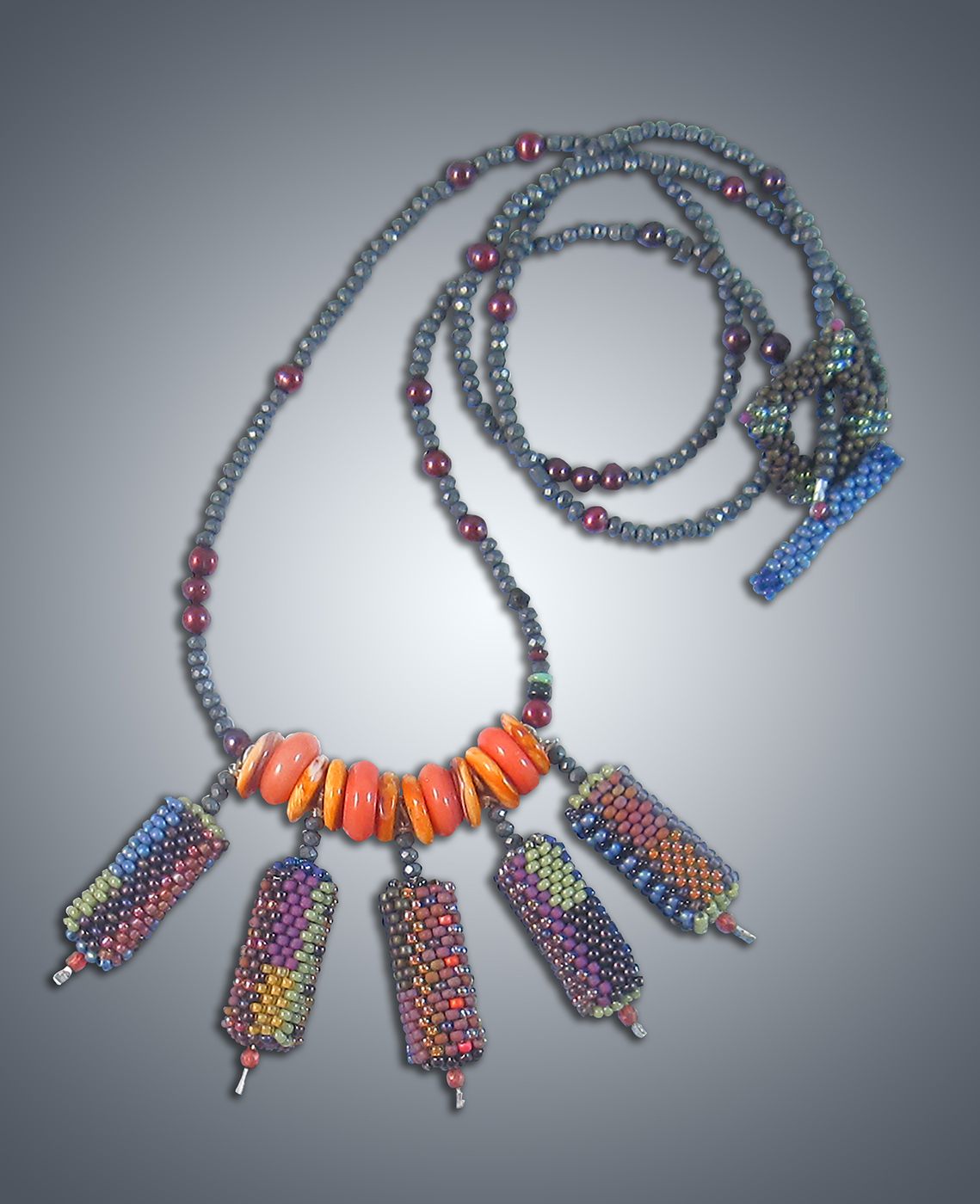 sunset bead necklace
